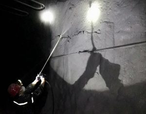 Surface Spraying for Roadways in a Coal Mine